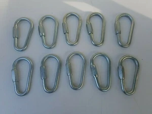 Lote de 10 mosquetones grandes de acero 3300 libras. - Imagen 1 de 5