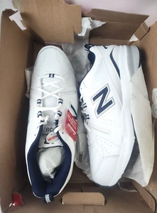 Men's New Balance, 2E, 608 v5 Training Shoe MX608WN5 White/Navy LEATHER SIZE 15 - Picture 1 of 5