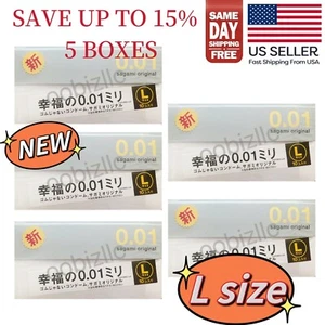 Sagami Original 001 L Large Size Ultra Thin Condom 0.01mm 10pcsx5Boxes-US Seller - Picture 1 of 6