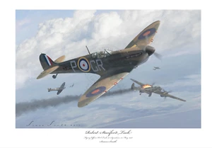BATTLE OF BRITAIN ACE R.STANFORD TUCK SPITFIRE MK1 EDICIÓN LIMITADA IMPRESIÓN FIRMADA - Imagen 1 de 4