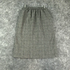 Alfred Dunner Skirt Womens 8 Gray Wool Blend Pull On Pockets Lined Elastic Waist - Picture 1 of 19