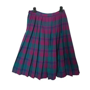 Falda plisada a cuadros de lana Pendleton vintage 100 % lana virgen talla pequeña 8 preppy - Imagen 1 de 11