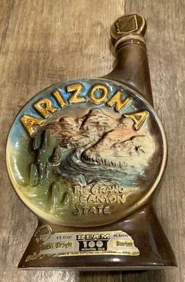 Vintage Arizona The Grand Canyon State JIM BEAM Bottle Decanter  EMPTY 1968 - Image 1 of 2