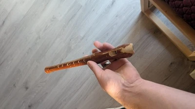 Holzkerze weinrot/gold 29cm hoch, 5cm breit, 1cm dick Restposten Ausverkauf !!! - Bild 1 von 4