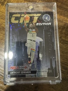 2023-24 NBA Hoops City Edition Hyper Gold Anthony Edwards /10 - Picture 1 of 3