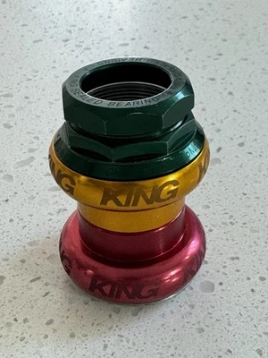 Chris King Gripnut Threaded External Cup Headset 1" Road Bike MTB “RASTA” - Image 1 of 4