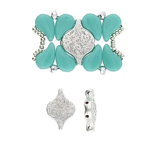 Platillo, Liotrivi-Paisley, Cierre Magnético, 1 pieza, Ant. Plateado (cym85) - Imagen 1 de 1