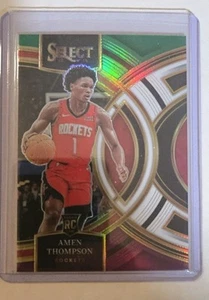 Amen Thompson 2023-24 Select Premier Level Green Purple RC #122 Rockets - Picture 1 of 2