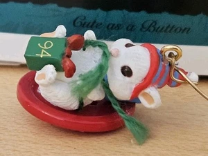 Hallmark 1994 recuerdo miniatura adorno lindo como botón - Imagen 1 de 5