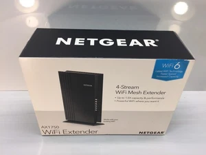 NETGEAR EAX18-100NAS AX1750 WiFi 6 Mesh Range Extender 4-Stream Dual-Band - Picture 1 of 2