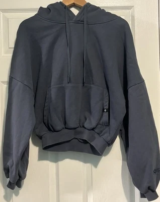 POPFLEX Extra Exquisita Nube Sudadera con Capucha Gran Tamaño Crop XXS/XS Azul Pizarra Gris Foto 1 de 4