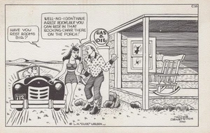 Arte postal de cómic 1949 por el artista de NAVAJO HOKE DENETSOSIE Dude Larsen editor - Imagen 1 de 2