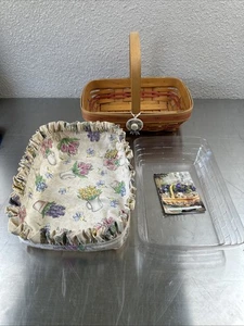 Longaberger 2000 Mother’s Day Early Blossoms Basket with Protector & Liner - Picture 1 of 6