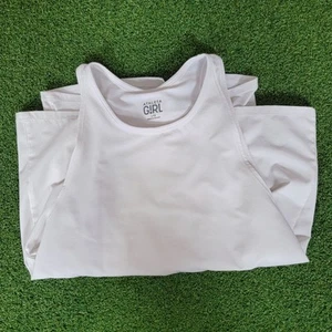 Athleta Girl Active Tank Top Racerback Breathable Layering White L/12 - Picture 1 of 8