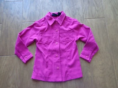 RT 66 EUC girl's sz 4/5 pink long sleeve button up blouse  - Image 1 of 4