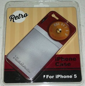 Retro teléfono celular iPhone 5 cubierta de la carcasa transistor radio relleno de medias Navidad rojo - Imagen 1 de 1