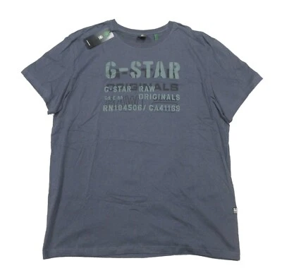 Camiseta G-Star RAW Para Hombre Fantem Plantilla Azul Originales Cuello Redondo Manga Corta Foto 1 de 3