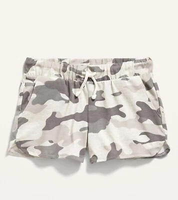 Old Navy Kids Size Medium (8) Gray Camo Jersey Shorts Dolphin-Hem  NWT - Image 1 of 2