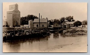 RPPC Van Ackeren Bros Exterior Business Cedar Rapids Nebraska River Real Photo - Picture 1 of 3