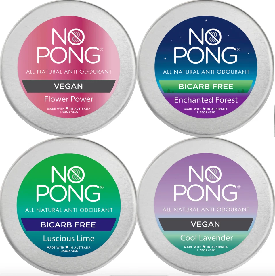 No Pong All natural Deodorant 35g - 4 Mixed Tins Included  - image 1 of 1