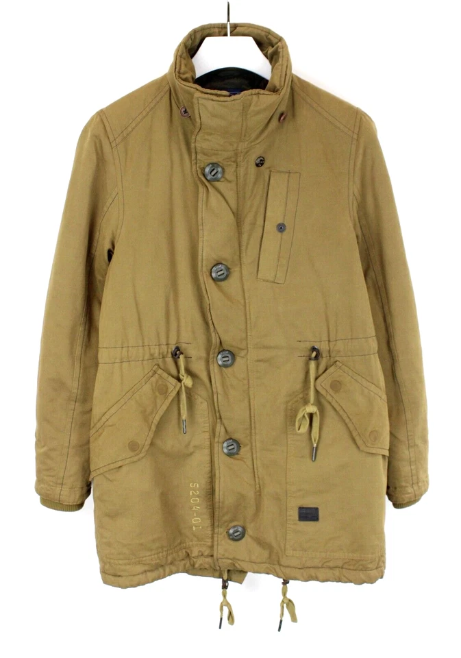 Abrigo de Lona G-Star Lemond 5204-01 Chaqueta Hombre M Forro Extraíble Cuello Alto Foto 1 de 4