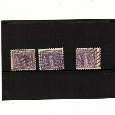 US stamp Used #537 1  efo perf shift 3c Victory Issue, (mb18 - Image 1 of 2