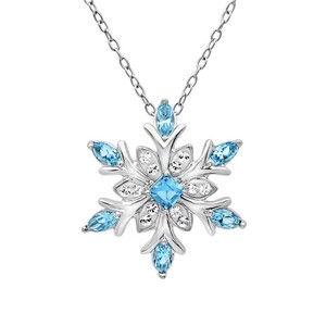 Snowflake Pendant made with Swarovski Crystals in .925 Sterling Silver