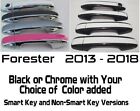 Black or Chrome Door Handle Overlays FITS Subaru Forester 2013-2018 YOU PICK CLR