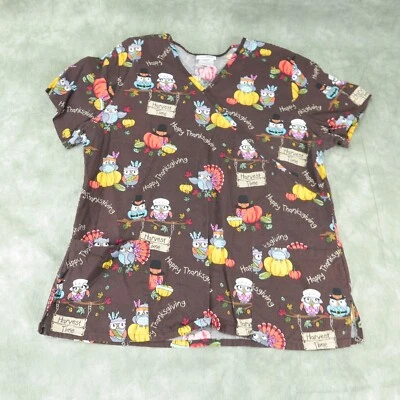 Usado en Excelente Condición ScrubStar EXFOLIANTE DE ACCIÓN DE GRACIAS Usado en Excelente Condición Para Mujer Talla GRANDE 100% ALGODÓN s-8454 Foto 1 de 4