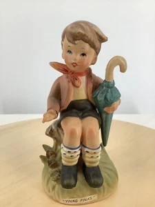 Seltener Fund Erich Stauffer Figur "Junge Leute" mit Aufkleber vorne - Bild 1 von 6