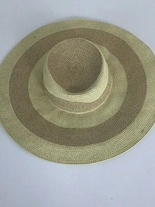 J. Sombrero de paja de ala de 5,5" de ancho talla única hilo de oro metálico DECOLORACIONES - Imagen 1 de 12