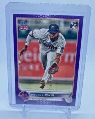 2022 Topps UK Edition Royce Lewis RC Purple 14/50 - Image 1 of 2