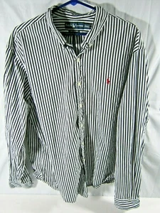 Ralph Lauren Custom Fit Men's Long Sleeve Button Down Dress Shirt Sz XXL Striped - Picture 1 of 8