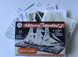 Micromodels SET SIV Versand CUTTY SARK Micro neue Modelle Karte Modellbausatz - Bild 1 von 1
