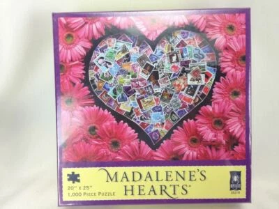 New- Madalene's Hearts 1,000 Piece Puzzle Flowers 20"x25"  #500 - Image 1 of 2