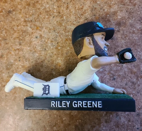 Detroit Tigers Riley Greene Diving Catch Bobblehead SGA NIB 07/08/23 Cover
