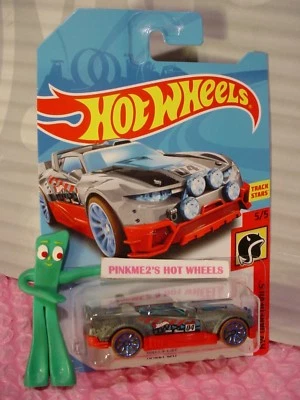 RALLY CAT 😸 Gray/red; blue TRAP5😸5/5 HW DAREDEVILS✰2018 i Hot Wheels WW case M - Image 1 of 3