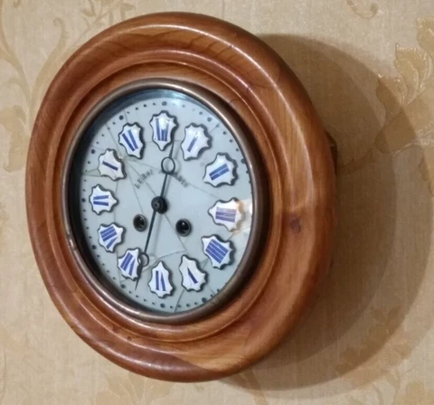 Antique German wall clock. They work. Late 19th century D-36cm Cover