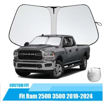 Cubierta de visera plegable bloque UV para parabrisas Ram 2500 3500 2010-2024 Foto 1 de 4