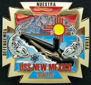 USS New Mexico SSN 779 Challenge Coin V2 - Picture 1 of 2