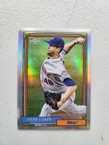 2021 Topps Update Jacob DeGrom #TC92-32 92 Redux Topps Chrome New York Mets NM - Picture 1 of 2