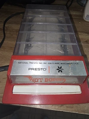 Vintage Presto Hot Dogger Electric Hot Dog Cooker Red Made in USA 120V 1500W - image 1 of 4