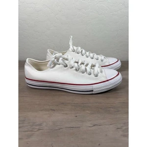 Converse Chuck Taylor All Star White Low Court Sneakers Shoes M 9.5 W 11.5 NWOB - Picture 1 of 7