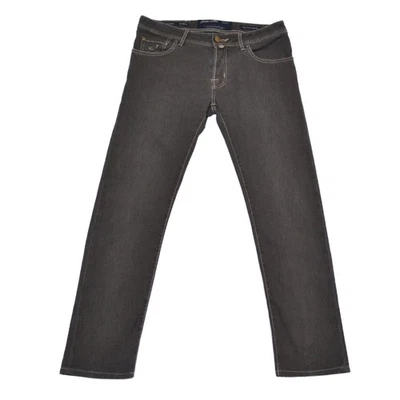 Pantalones de mezclilla Jacob Cohen 622 gris-marrón para hombre talla 32 hechos a mano en Italia Foto 1 de 4