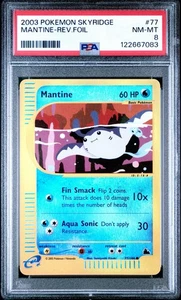 MANTINE 77/144 PSA 8 SKYRIDGE E READER REVERSE HOLO POKEMON CARD ENGLISH - Picture 1 of 2