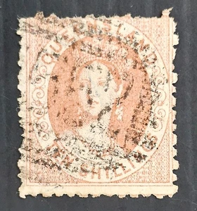1880 Queensland Australia 10/- Reddish Brown Chalon Head stamp P12 used Cat £225 - Picture 1 of 2