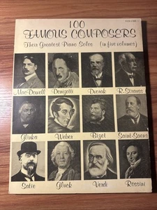 VTG 1974 100 Famous Composers Vol 3 Piano Solos Sheet Music Copa Publishing - Picture 1 of 4