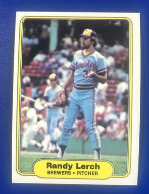1982 Fleer Baseball Randy Lerch Milwaukee Brewers #147 - Image 1 of 2