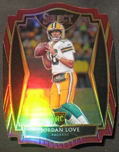 Jordan Love 2020 Panini Select Red Die Cut Prizm Rookie Parallel #147 Packers RC - Bild 1 von 2