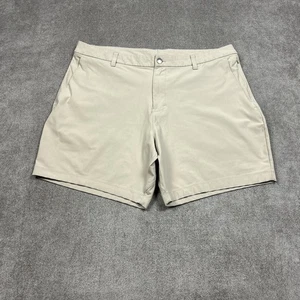 Lululemon ABC Classic-Fit Short 7" Warpstreme Mens 36 Khaki Beige Chino Tech - Picture 1 of 8